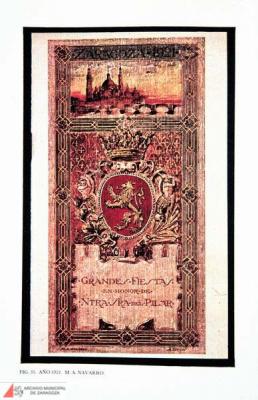 Fiesta patronales en honor de Nuestra Señora del Pilar 1921 Zaragoza